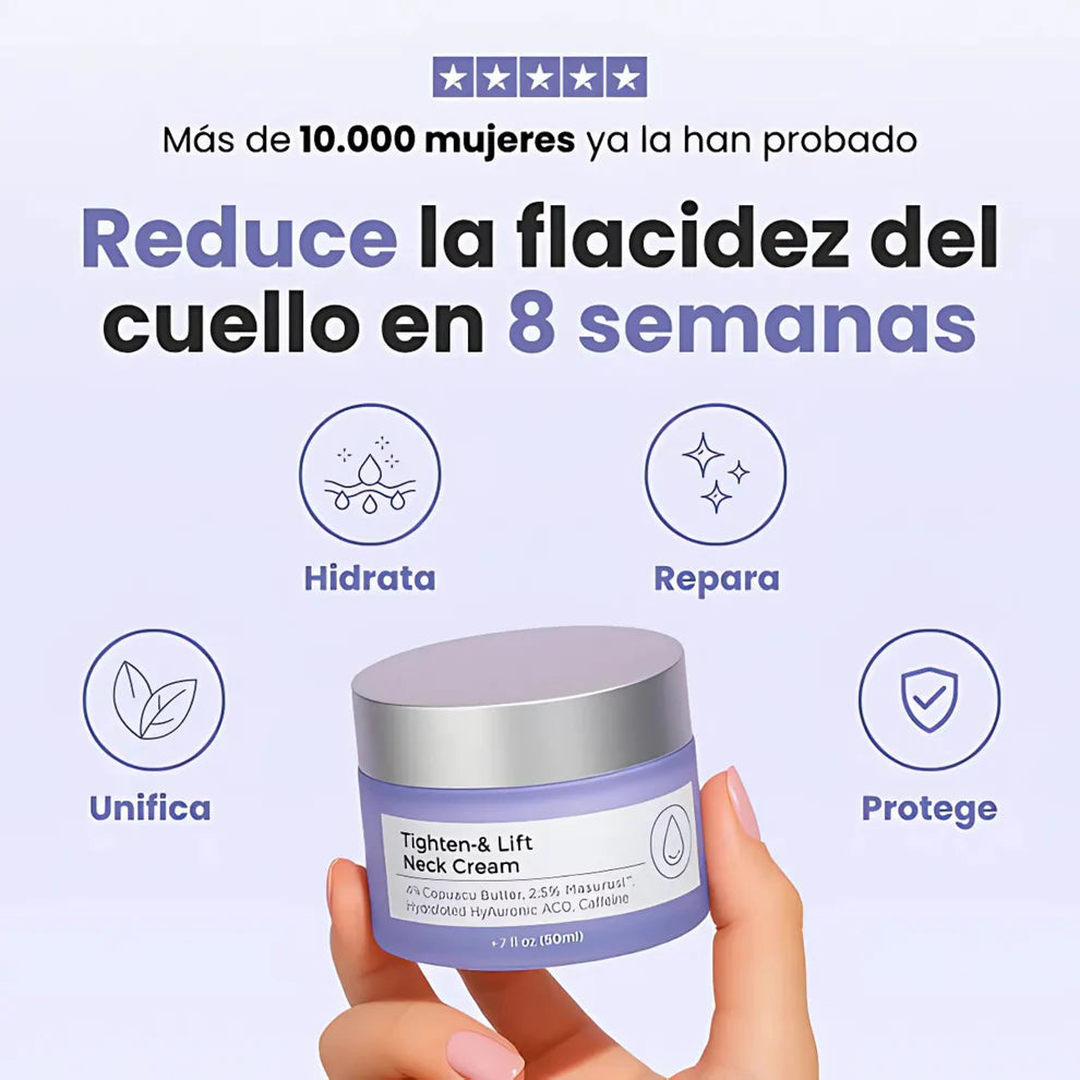 2x1 Crema reafirmante 4 en 1 - Cuello y papada reafirmado este Verano (2 meses)