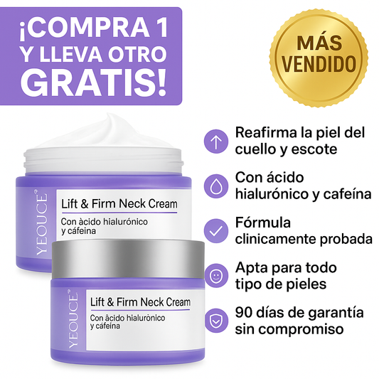 2x1 Crema reafirmante 4 en 1 - Cuello y papada reafirmado este Verano (2 meses)