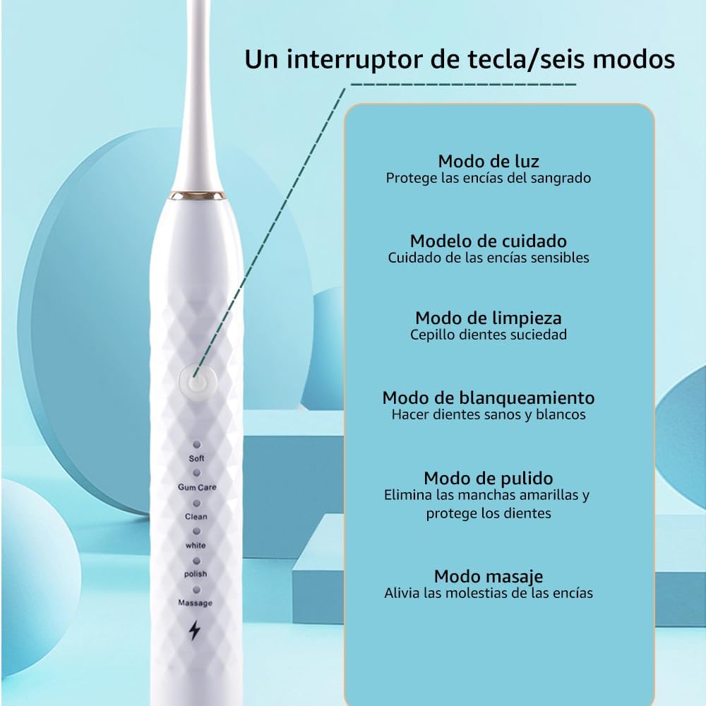 OralPro Ultrasónico 360° - Cepillo Eléctrico con 4 Cabezales